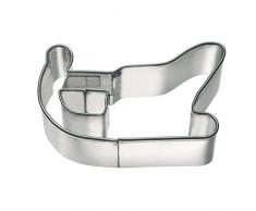 Birkmann 1010694710 Ausstechform Schlitten, Kunststoff, Grau, 5 x 3 x 2 cm