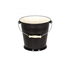 KrÃ¼ger Karl TRIEST Wassereimer, Emaille, schwarz, Hohe 27 cm, Ã 28 cm