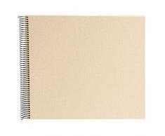 Goldbuch Spiralalbum, Bella Vista, 35x30 cm, 40 weiße Seiten, Leinen, Sandgrau, 25 323
