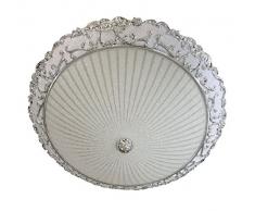 Jens Stolte Leuchten Ilse Wand-Deckenleuchte, Metall, E27, 40 W, silber-weiß, 50 cm