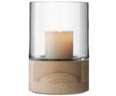 LSA International Lotta Laterne und Esche Boden, transparent, farblos, 22,5 cm