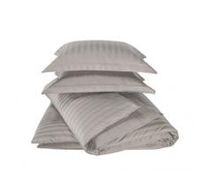 De Witte Lietaer Bettwäsche Zygo Atmosphere Bettbezug + 2 Kissenbezüge mit Lenkrad gekämmte Baumwolle Taupe 240 x 220 cm