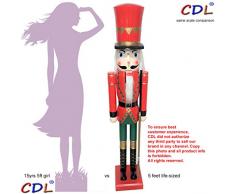 CDL XL/5füße/150cm/5ft/5fuß/150 cm Riesen Nussknacker Soldat Rot Schaufenster/Haus Nußknacker Dekoration K05