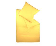 Fleuresse Colours Bettwäsche, Uni-Mako-Satin, gelb, 155 x 220 cm