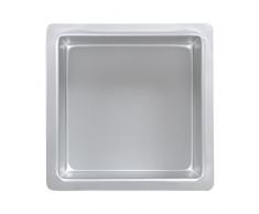 PME SQR103 Quadratische Backform aus eloxiertem Aluminium, 254 x 254 x 76 mm, Silver, 25 x 25 x 7.5 cm