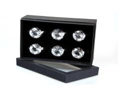 IMS Party 200025 Serviettenringe 6-er Set, hochtransparent, hangeschliffen