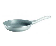 Mäser 931342 Serie Telesto III, Bratpfanne 24 cm, ILAG Granitec Beschichtung im Granitdesign, Silber