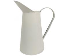 Craft Outlet 11 Off White Tin Pitcher, Zinn, Mehrfarbig