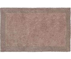 Grund organisch & beidseitig verwendbar Badteppich 100% Bio-Baumwolle, ultra soft, ÖKO-TEX-zertifiziert, 5 Jahre Garantie, LUXOR, Badematte 60x100 cm, taupe