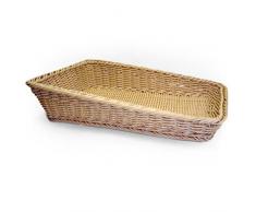 Garcia de Pou Rechteckiger Weidenkorb Imitation Schief 45X30X4/10 cm Natur Pp - 1 Un.