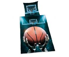 Herding Young Collection Bettwäsche-Set, Wendemotiv, Kopfkissenbezug 80 x 80 cm, Bettbezug 135 x 200 cm, Baumwolle/Renforcé, Mehrfarbig