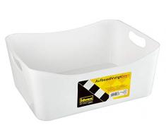 Aufbewahrungsbox aus robustem Kunststoff, Sorgt für Ordnung zu Hause und auf Arbeit, circa 32 x 25 x 15 cm, Weiß