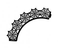 IBILI 736003 Cupcake-Verpackung Spinnennetz 21x5 cm 10 Stück in schwarz, Papier, 21 x 5 x 1 cm, Einheiten