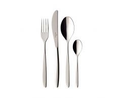 Villeroy & Boch - SoftWave Tafelbesteck 24 tlg., Besteckset aus hochwertigem Edelstahl für bis zu 6 Personen, spülmaschinenfest