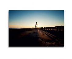 Premium Textil-Leinwand 120 x 80 cm Quer-Format Wangerooge Eine Perle in der Nordsee. | Wandbild, HD-Bild auf Keilrahmen, Fertigbild auf hochwertigem Vlies, Leinwanddruck von Frank Mitchell