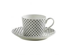 Maxwell & Williams S84001 Art Deco Tasse mit Untertasse, Kaffeetasse, gepunktet, in Geschenkbox, Porzellan