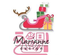 Marianne Design Collectables, Schlitten, für Detaillierte Stanzformen und Prägedetails im Papierhandwerk, Metall, rosa, 10,5 x 4,8 cm / 7 x 3,5 cm