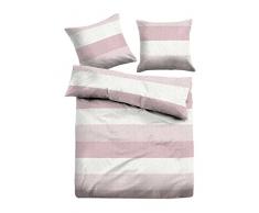 TOM TAILOR Unisex Heimtextilien & Bettware Gestreifte Bettwäsche Rose,135/200