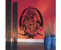 Indigos WG10418-90 Wandtattoo W418 Skelett SchÃ¤del Sehr filigran Wandaufkleber 80 x 65 cm, Silber