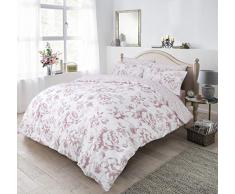 Sleepdown Monochrome Floral Blush Bettwäsche-Set, Einzelbett
