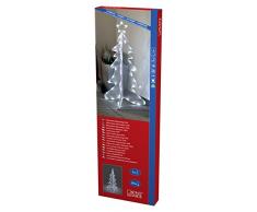 Konstsmide 3921-203 LED Dekoration 3D Acryltannenbaum / für AuÃen (IP44) / 24V AuÃentrafo / 56 kalt weiÃe Dioden / schwarzes Kabel