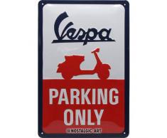 Nostalgic-Art 22282 - Vespa - Parking Only , Retro Blechschild , Vintage-Schild , Wand-Dekoration , Metall , 20x30 cm