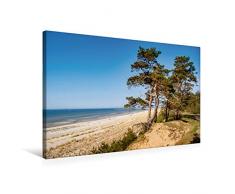 Calvendo Premium Textil-Leinwand 75 cm x 50 cm quer, Lubminer Strand | Wandbild, Bild auf Keilrahmen, Fertigbild auf echter Leinwand, Leinwanddruck Natur Natur