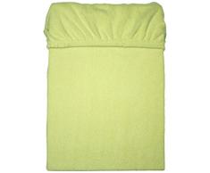 Mesana C-10004/27 Mikrofaser Fleece Spannbetttuch 180 - 200 x 200 cm, kuschelig weich und warm, viele Farben, grün