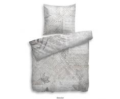 Heckett Lane Mako-Satin Wendebettwäsche Bleecker 135x200 (80x80) Grau