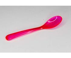 Kimmel Eierlöffel Babylöffel Dessertlöffel (6 Stück) Mehrweg, Kunststoff, Rot Transparent