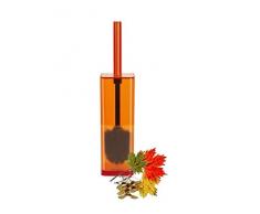 Spirella WC Bürste Klobürste Toilettenbürste Cubo mit hygienischem Behälter Orange