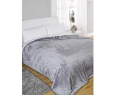 Luxus Kunstfell groß silber mink Fleece Überwurf über Sofa Bett Weiche Warme Decke, Silber, King - 200 x 240xm