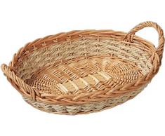 Kesper 19841 Brot & Obstkorb, aus Weide, Maße - 40 x 30 cm, Höhe 8 cm