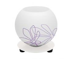 Brilliant Tischleuchte Pop florales Muster, weiß/violett 01947/78