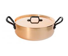 De Buyer Niederer Bratentopf, Kupfer, orange, 28 cm