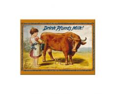 Nostalgic-Art 14084 Pfunds MÃ¤dchen mit Kuh, Magnet, 8 x 6 cm