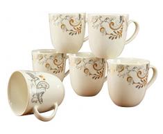 CreaTable 16660, Serie Palacio, Geschirrset Kaffeebecher 6 teilig