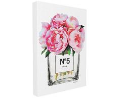 Stupell Industries Glam Paris Vase with Pink Peony XXL Stretched Canvas Wall Art, Proudly Made in USA