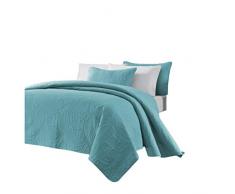 Chezmoi Collection Austin 3 Oversize Tagesdecke Decke Set (King, türkis)