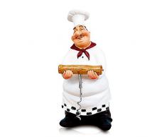 SMANTA Dekofigur Chefkoch – Kunstharz, Dekoration mit Weinöffner für Gourmet-Küchendekorationen & Sammlerstück One Size Wine Opener