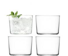 LSA International Gio Trinkglas, 220 ml, transparent, 4 Stück, farblos, 220ml, Set of 4