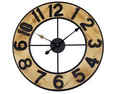 Technoline große, analoge Wanduhr WT1610, technoline, quarz, Holz, XXL, Ø 60 cm