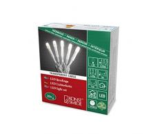 Konstsmide 6341-123 Micro LED Lichterkette, gefrostet / für Innen (IP20) / 20 warm weiße Dioden / 30V Innentrafo / transparentes Kabel