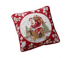 Villeroy & Boch Toys Fantasy Gobelin Kissen, Deko-Kissen mit Weihnachtsmann-Motiv aus 70 % Baumwolle und 30% Polyester, bunt