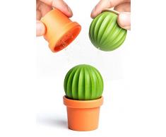Qualy Design Studio Salz- und Pfefferstreuer Kaktus Salz- und Pfefferstreuer in einem, tolles dekoratives und praktisches Accessoire für Küche, Esszimmer, Cool to Salt Tequila