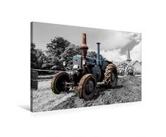 Premium Textil-Leinwand 90 x 60 cm Quer-Format Lanz Bulldog | Wandbild, HD-Bild auf Keilrahmen, Fertigbild auf hochwertigem Vlies, Leinwanddruck von Andrea Dreegmeyer