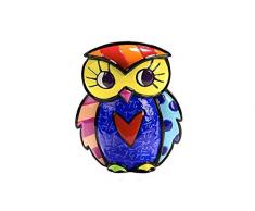 Romero Britto Giftcraft Mini Eulenfigur, Keramik, Mehrfarbig, Einheitsgröße
