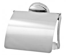FACKELMANN Toilettenpapierhalter Vision, verchromter Klopapierhalter (Farbe: Silber), Menge: 1 Stück
