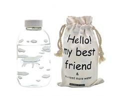 fecihor Glas Becher Milch Tasse mit Griff Cute Tasse mit Polar Bear Print – perfekte Tasse für Tee & Kaffee – 350 ml/12.3oz – Set von 1 600ml/21.2oz(Polar Bear Bottle) eisbär