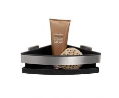 Tiger Dock Duschkorb, Premium-Duschablage aus gebürstetem Edelstahl, Eckversion, mit herausnehmbaren Einsatz, B x H x T: 22 x 8 x 22 cm